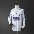 Real Madrid Principal Retrô Manga Longa Camisa 06/07