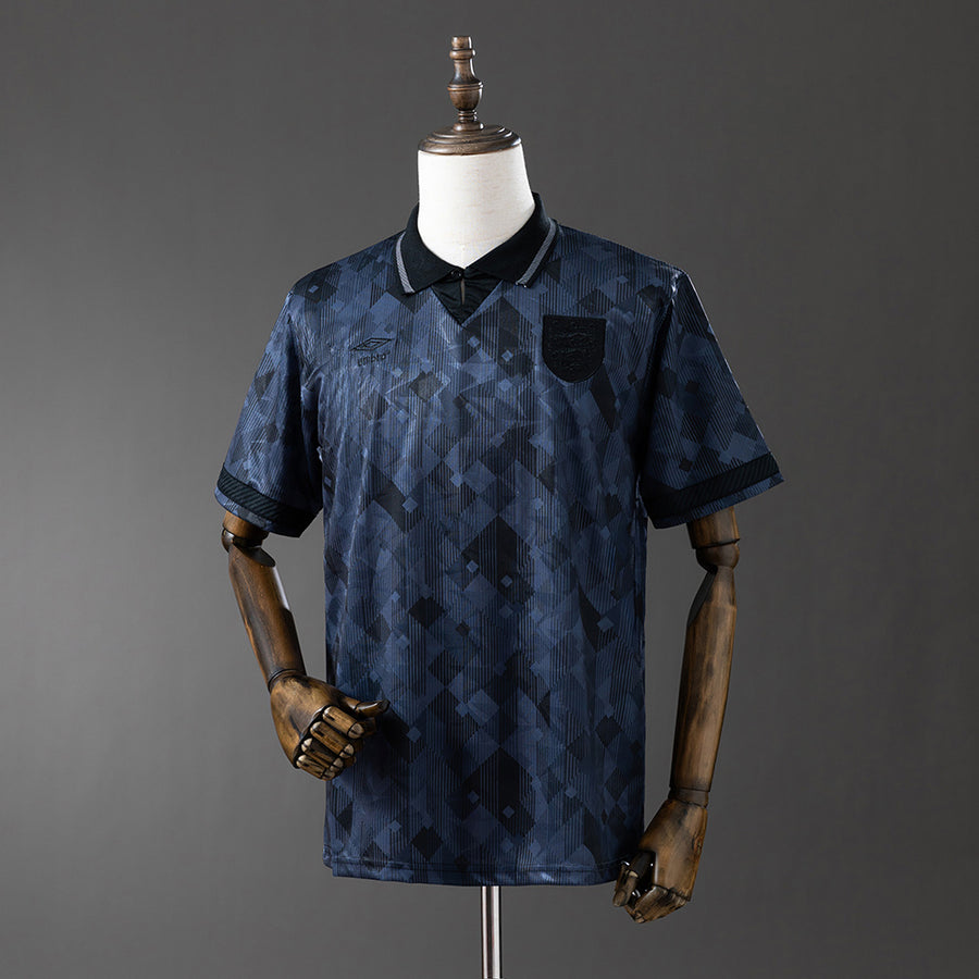 Inglaterra Preto Retrô Camisa 1990