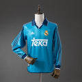 Real Madrid Manga Longa Secundária Terceira Retrô Camisa 99/00