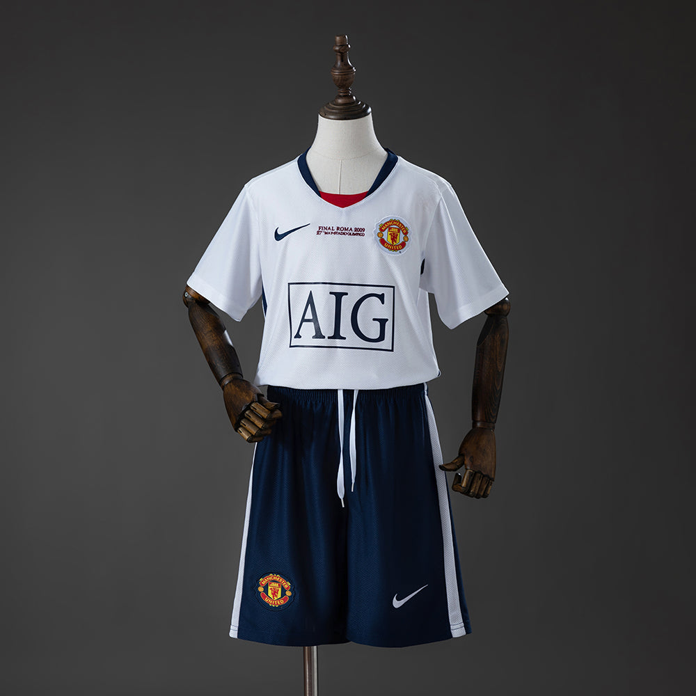 Manchester United Secundária Infantil Kit Retrô Camisa 08/09