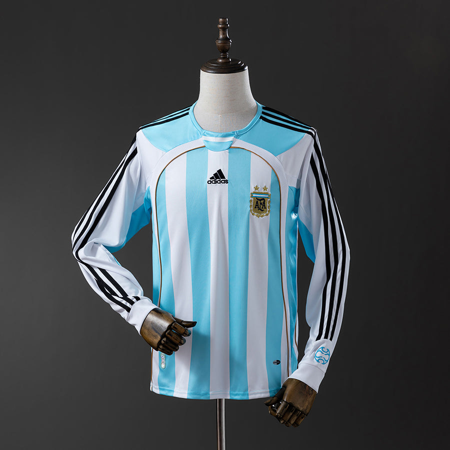 Argentina Principal Retrô Manga Longa Camisa 2006