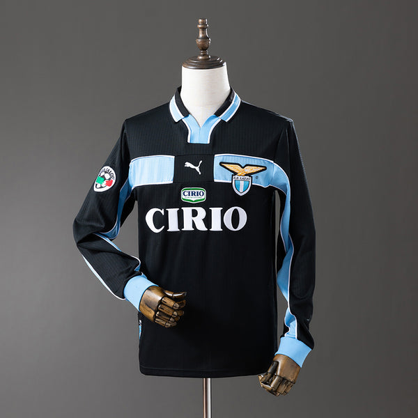 Lazio Secundária Retrô Manga Longa Camisa 98/99