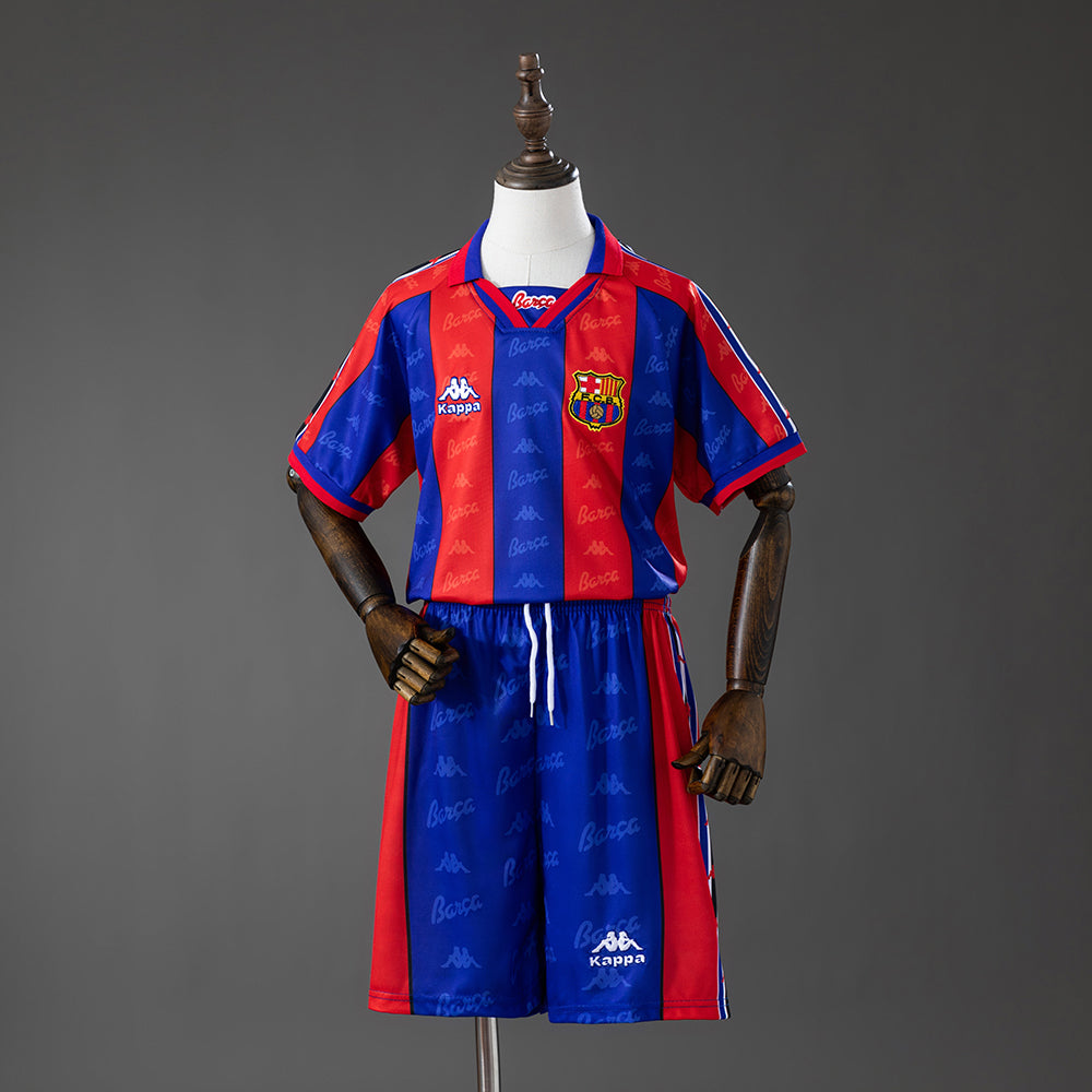 Barcelona Principal Infantil Kit Retrô Camisa 96/97