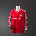 Manchester United Secundária Segunda Retrô Manga Longa Camisa 1988