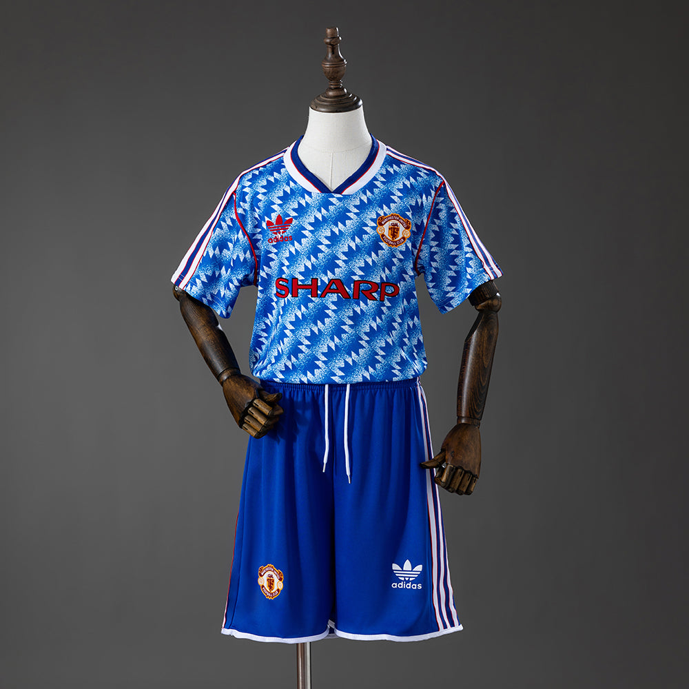 Manchester United Secundária Infantil Kit Retrô Camisa 1992