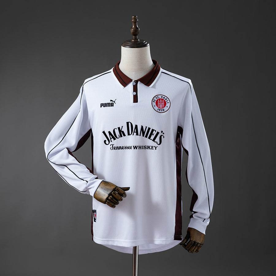 St. Pauli Principal Retrô Manga Longa Camisa 99/00