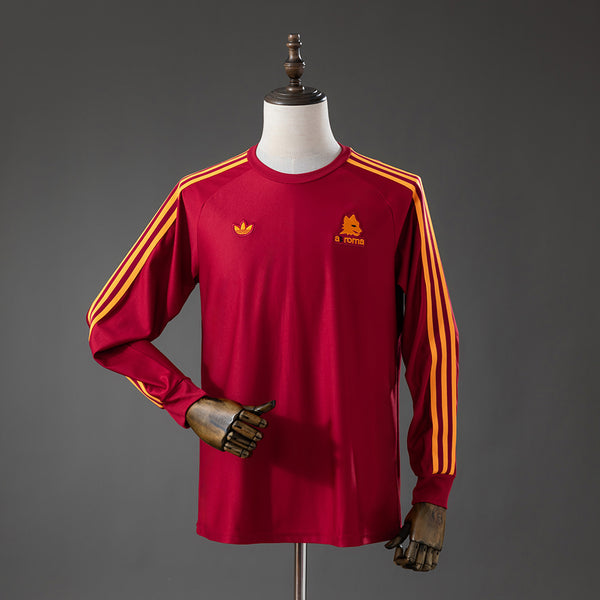 Roma Ícones de Arquibancada Vermelho Manga Longa Camisa