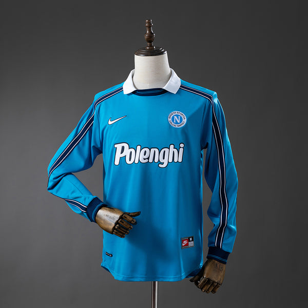 Napoli Principal Retrô Manga Longa Camisa 98/99