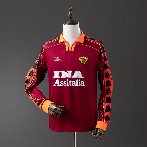 Roma Principal Retrô Manga Longa Camisa 98/99