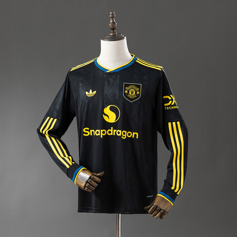 Manchester United Secundária Terceira Manga Longa Camisa 25/26