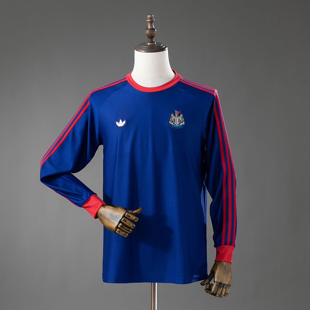 Newcastle United Ícones de Arquibancada Azul Manga Longa Camisa