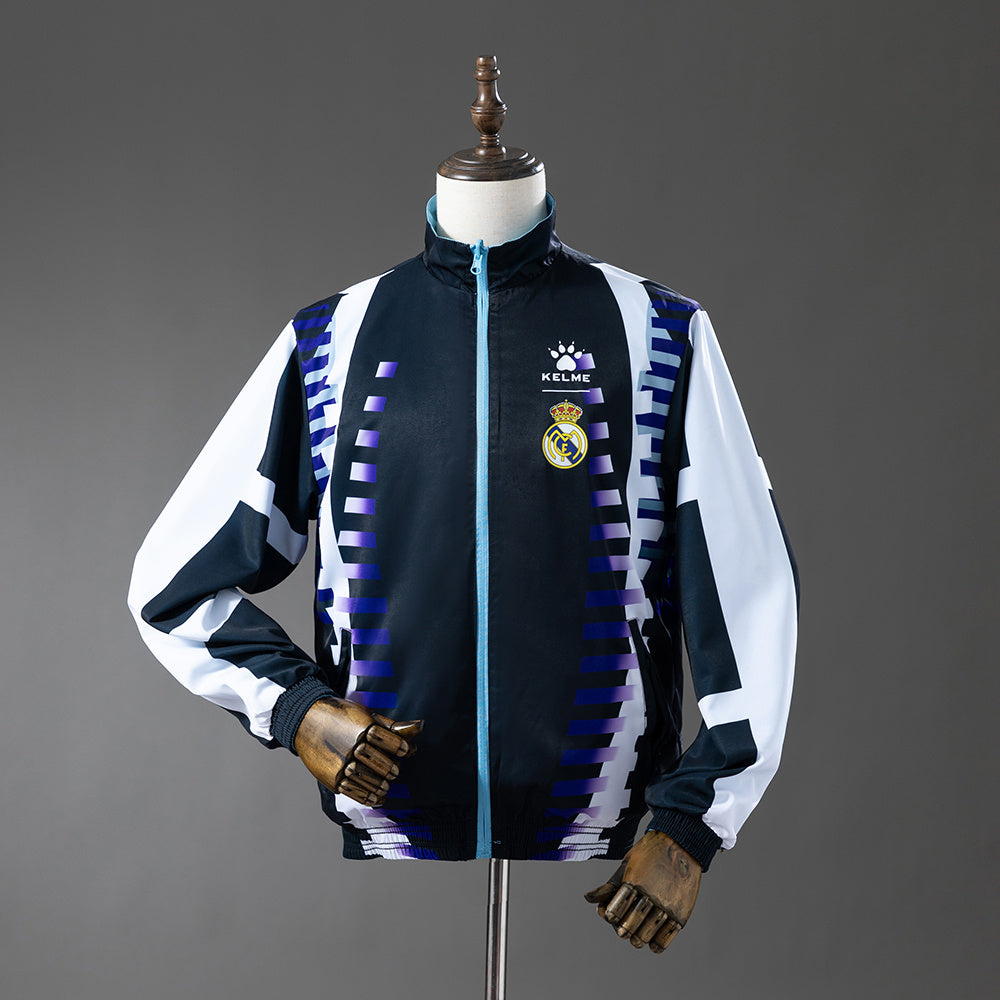 Real Madrid Reversible - Marinho & Azul Céu Corta Vento Jaqueta