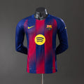 Barcelona Principal Manga Longa Versão Jogador Camisa 25/26