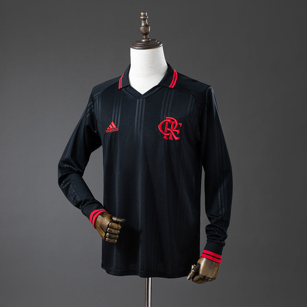 Flamengo Preto Classic Edição Retrô Manga Longa Camisa 19/20