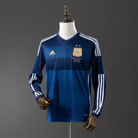 Argentina Secundária Retrô Manga Longa Camisa 2014