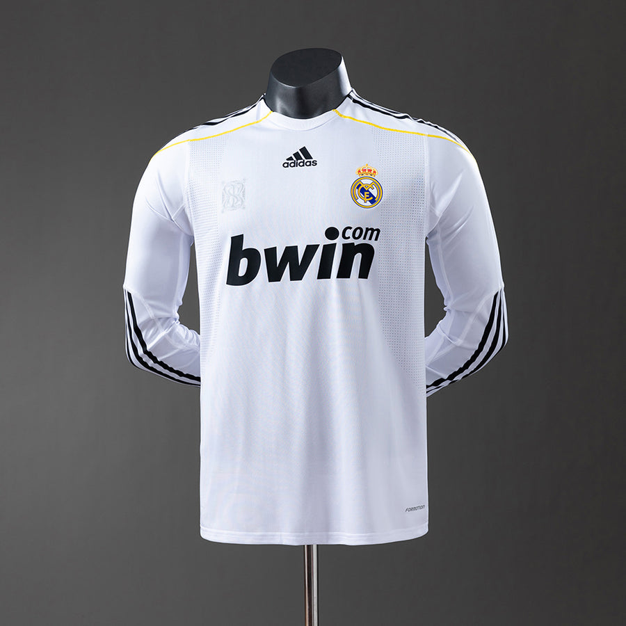 Real Madrid Principal Retrô Manga Longa Versão Jogador Camisa 09/10
