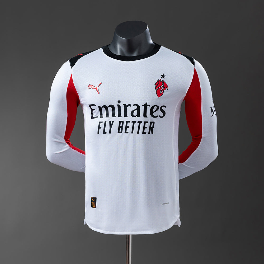 AC Milan Secundária Manga Longa Versão Jogador Camisa 25/26
