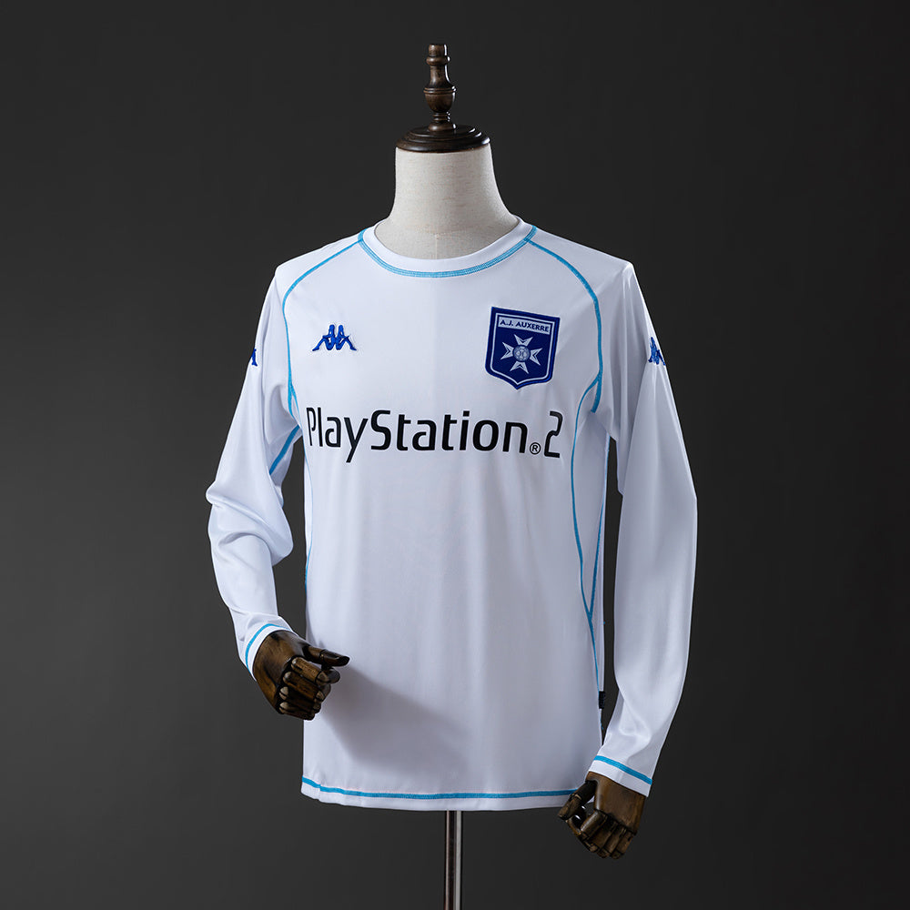 Auxerre Principal Retrô Manga Longa Camisa 03/04