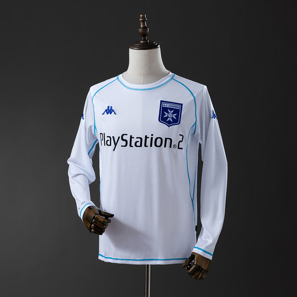 Auxerre Principal Retrô Manga Longa Camisa 03/04