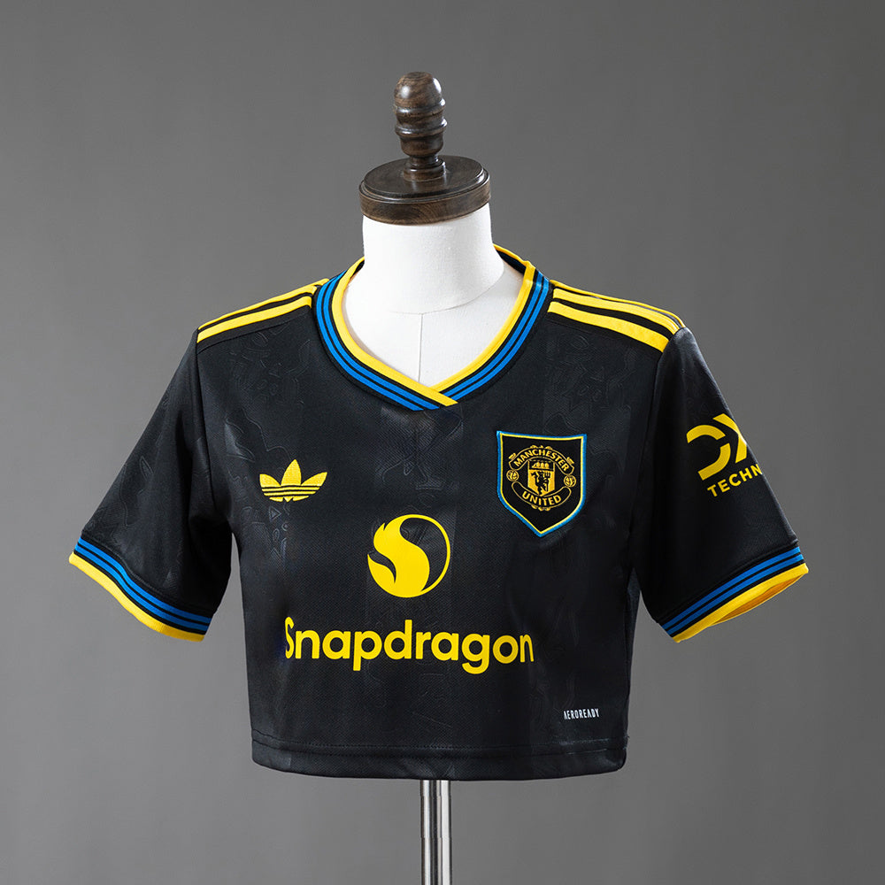 Manchester United crop top Secundária Terceira Feminino 25/26