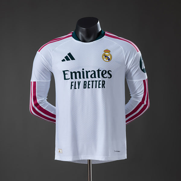 Real Madrid Long Sleeved Principal Versão Jogador Camisa 26/27