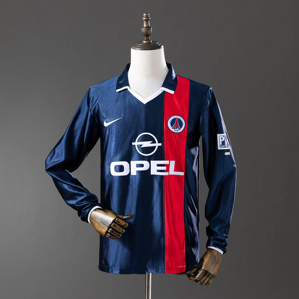 PSG Principal Retrô Manga Longa Camisa 01/02