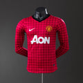 Manchester United Principal Retrô Manga Longa Versão Jogador Camisa 12/13