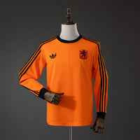 Holanda Long Sleeved Principal Retrô Camisa 1980
