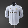 Real Madrid Principal Retrô Manga Longa Versão Jogador Camisa 1920