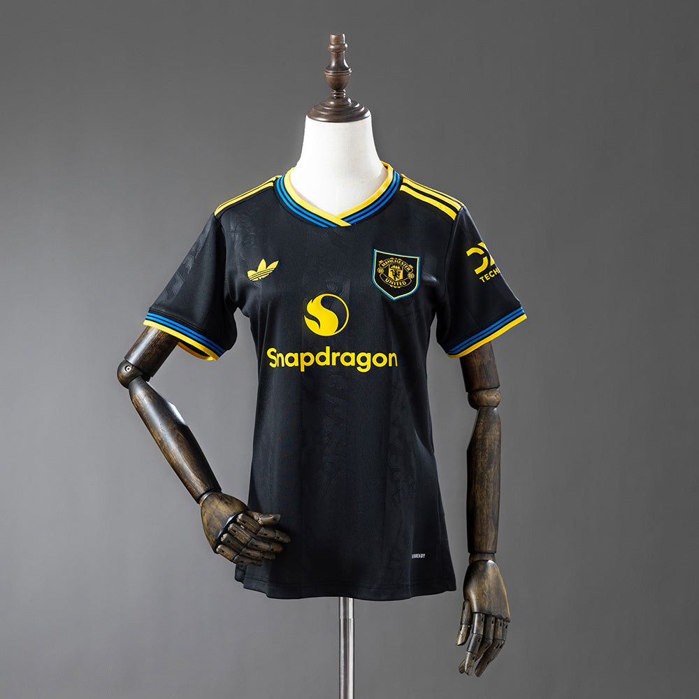 Manchester United Secundária Terceira Feminino Camisa 25/26