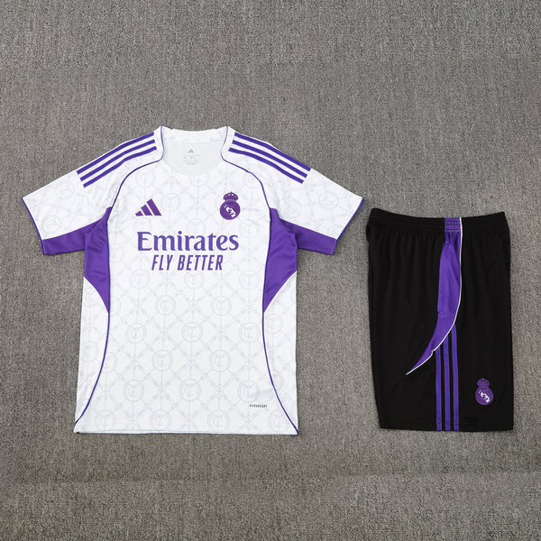 Conjunto Social Real Madrid Treino Manga Curta 25/26