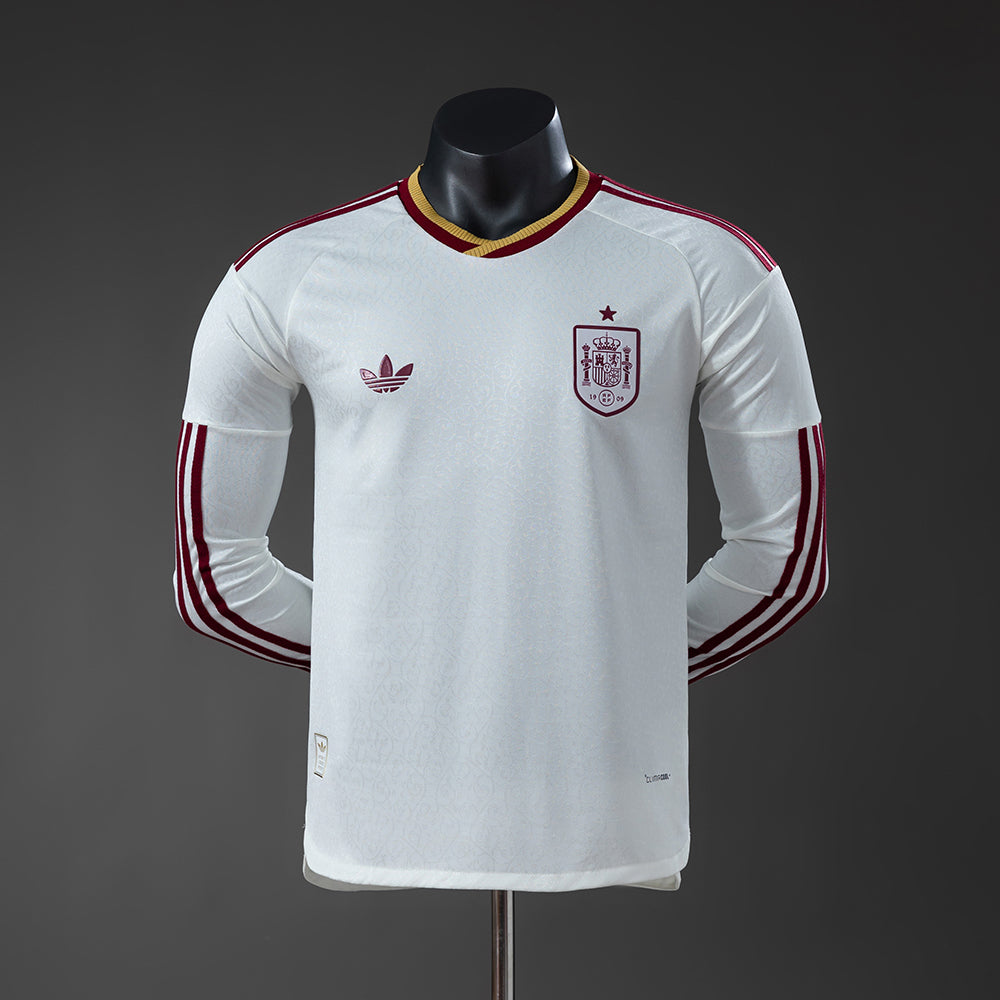 Espanha Secundária Manga Longa Versão Jogador Camisa 2026