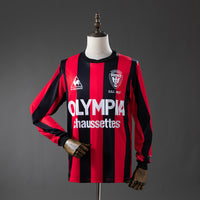OGC Nice Principal Retrô Manga Longa Camisa 77/78