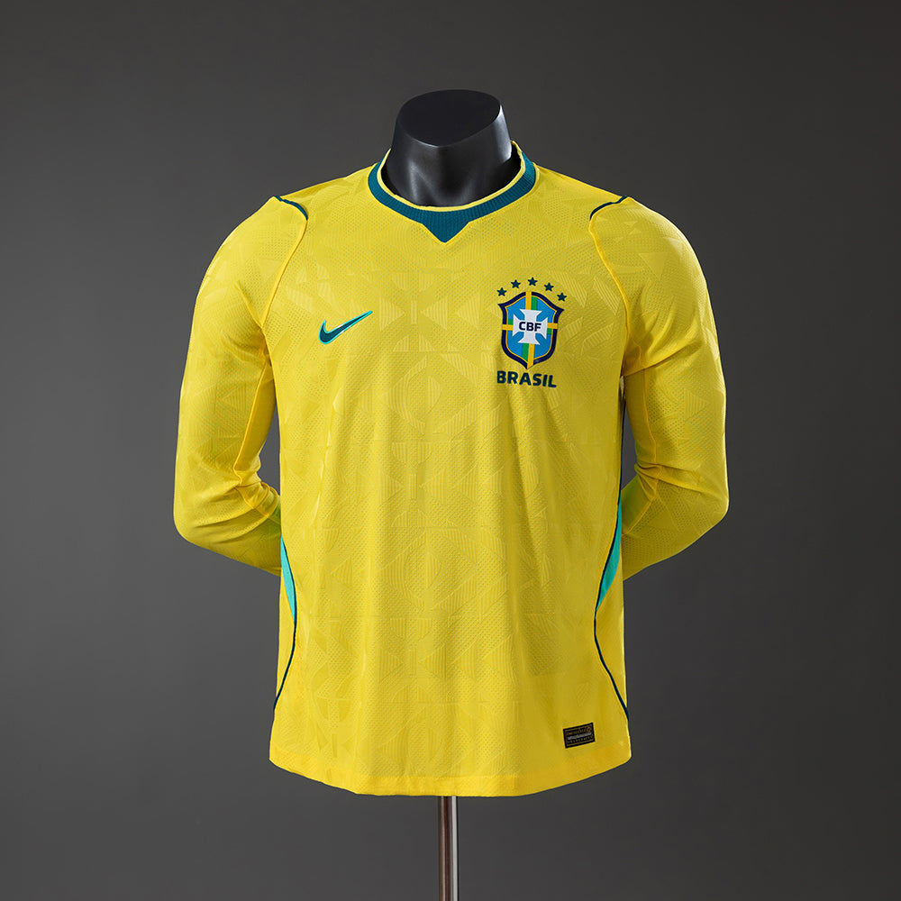 Brasil Principal Manga Longa Versão Jogador Camisa 2026