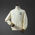 Corinthians Reversible - Bege & Preto Corta Vento Jaqueta