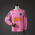 Santos Rosa Retrô Manga Longa Camisa 12/13
