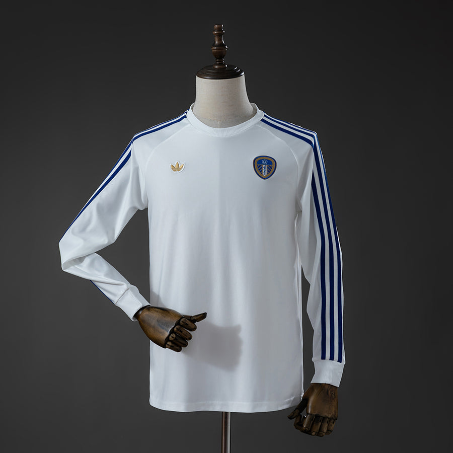 Leeds United Ícones de Arquibancada Branco Manga Longa Camisa