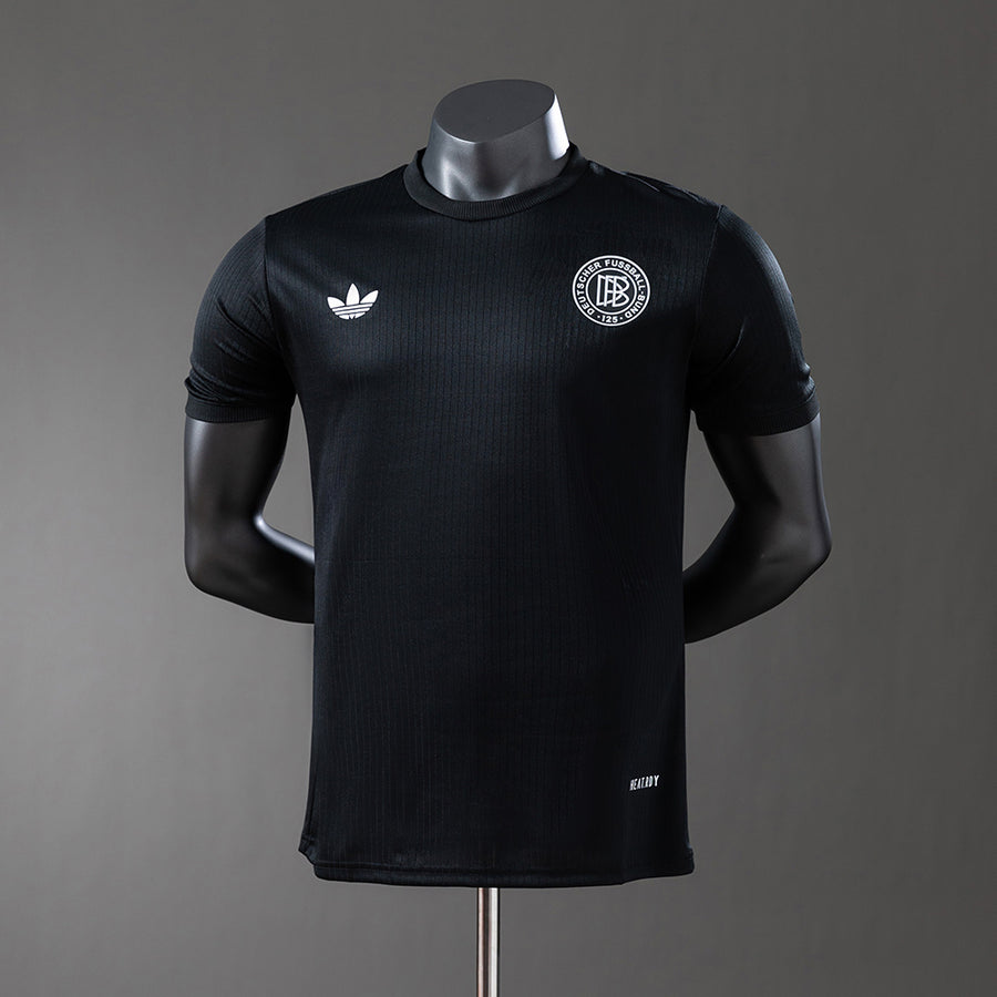 Alemanha 125th Edition Preto Versão Jogador Aniversário Camisa