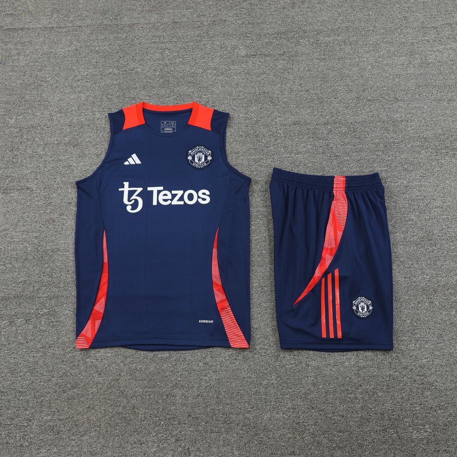 Conjunto Regata Uniforme Manchester United Treino 24/25