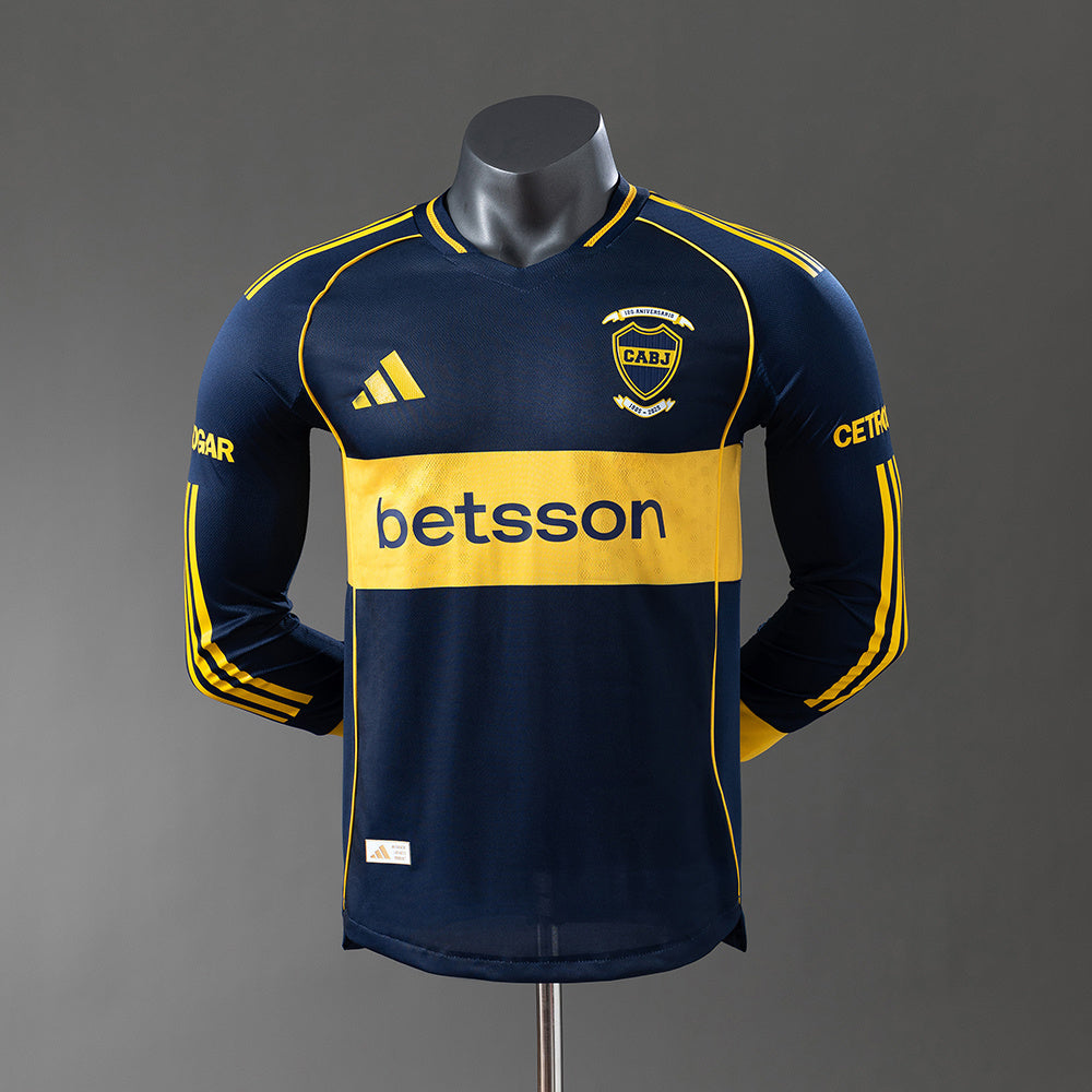 Boca Juniors Principal Manga Longa Versão Jogador Camisa 25/26