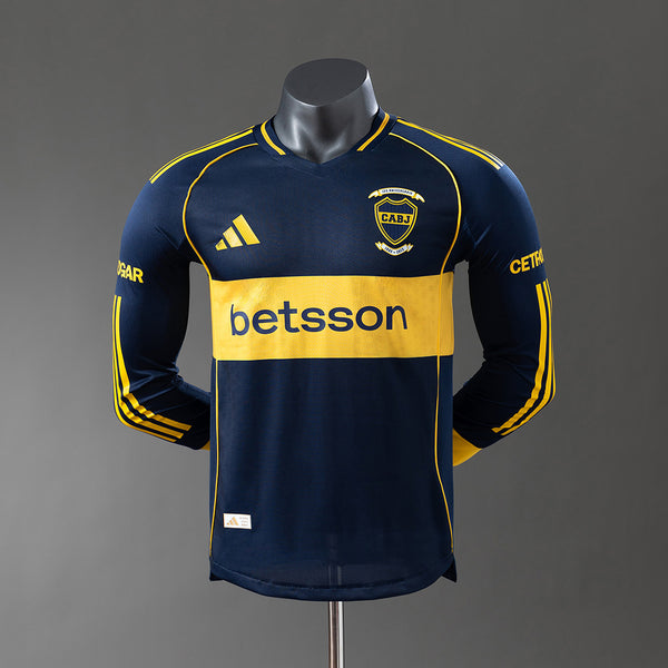Boca Juniors Principal Manga Longa Versão Jogador Camisa 25/26
