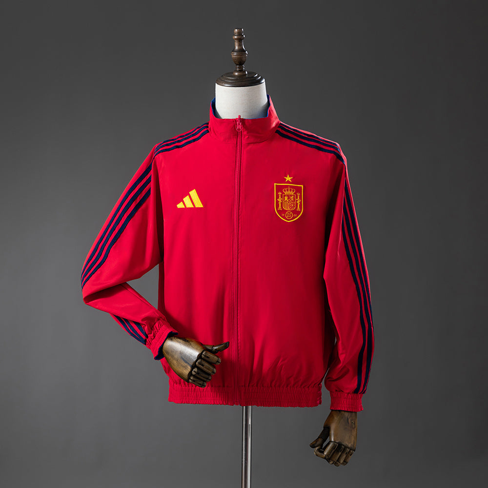 Espanha Reversível - Vermelho & Azul Corta Vento Jaqueta 2026