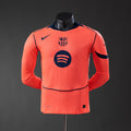 Barcelona Secundária Terceira Manga Longa Versão Jogador Camisa 25/26