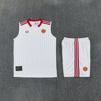 Conjunto Regata 26Manchester United. Branco e vermelho