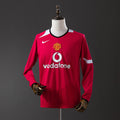 Manchester United Principal Retrô Manga Longa Camisa 2006