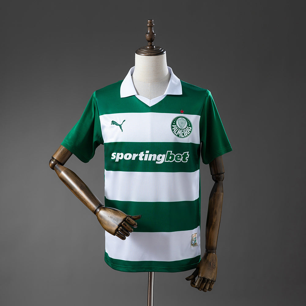 Palmeiras - Branco and Verde Striped Edição Especial Camisa 25/26