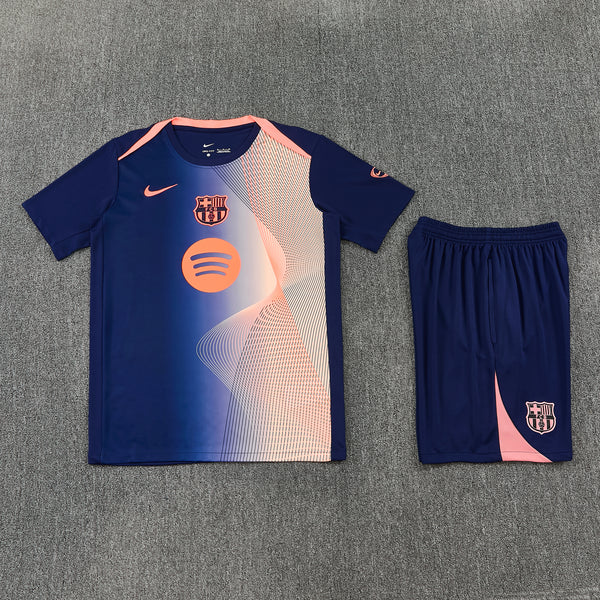 Conjunto Social 26Barcelona.Laranja e azul safira
