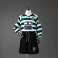 Sporting CP Principal Infantil Kit Retrô Manga Longa Camisa 01/02