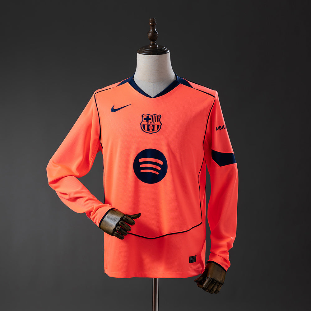 Barcelona Secundária Terceira Manga Longa Camisa 25/26