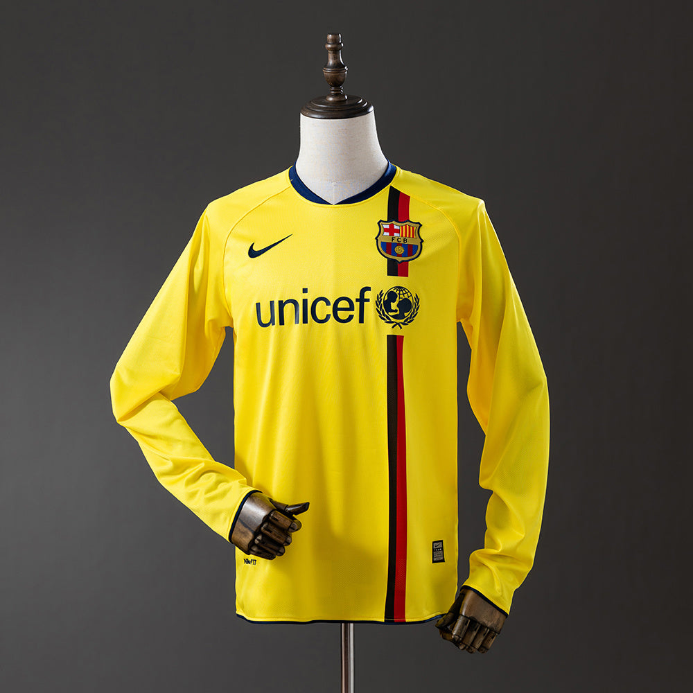 Barcelona Secundária Retrô Manga Longa 08/09